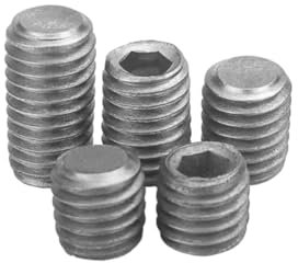 AQXYQAZZ Vis de réglage hexagonales en Titane Pur Vis à tête Creuse à extrémité concave Vis sans tête(4mm,M8-10pcs)