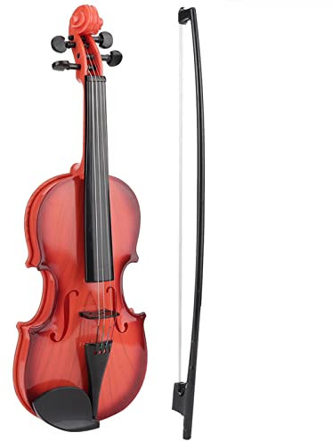 Akustische Violine für mit Bogen, Verstellbare Saiten für Anfänger, Entwicklung der Instrumentenpraxis für Anfänger (Hellbraun)