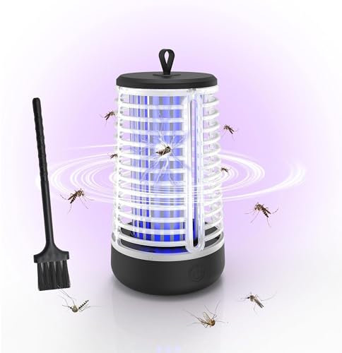 Queath Insektenvernichter elektrisch Mit LED Lampe, Mückenlampe 2.5W UV Lampe, Anti mücken, Mückenabwehr, Mückenschutz, Fliegenfalle elektrisch für Mücken,Motte,Fliegen