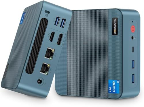 BOSGAME PC de jeu P2 Lite Windows 11 Pro, Intel Core i5-12600H, 12C/16T (jusqu'à 4,5 GHz), 32 Go DDR4 RAM 512 Go PCIe3.0 SSD, triple écran 4K @ 60 Hz, HDMI, USB-C, USB3.2, LAN, Wi-Fi6, BT5.2