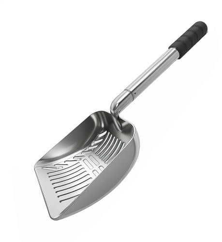 Hochleistungsschaufel Holzofen tragbarer Ascheschaufel Kamin Asche Scoop Hollow Design Schaufel Feuerstelle Reiniger großer Asche Sieb Aschebehandlung Schaufel Camping Feuerschaufel Effiziente Aschere