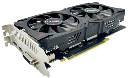 QTHREE Geforce GTX 960 - Tarjeta gráfica de 4 GB, GDDR5 de 128 bits, DP, HDMI, DVI, tarjeta de video para PC, GPU de computadora, PCI Express x16