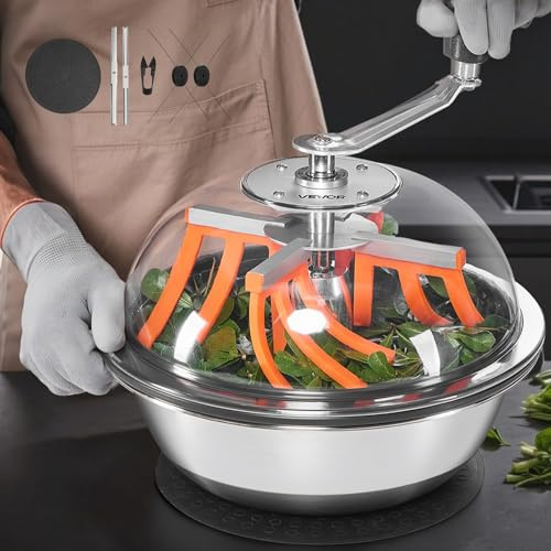 VEVOR Tagliafoglie a Ciotola Manuale, 330 mm con Lame Affilate in Acciaio Inossidabile, Taglio Visivo, Tagliatrice Manuale per Foglie Gemme a Umido e a Secco, Taglio a Rotazione per Piante