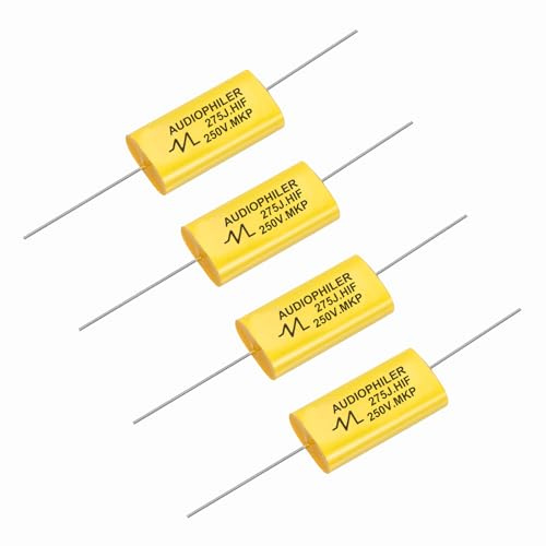 QUARKZMAN 4 Stück 2.7uF Hochfrequenz-Weichenkondensator 258V Audio-Lautsprecher Frequenzweiche Unpolarisierter Polypropylen MKP Folienkondensator