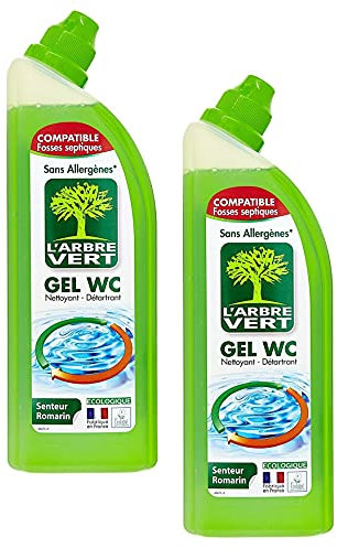 L'Arbre Vert - Nettoyant Gel WC Romarin 740 ml - Lot de 2