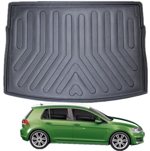 Rizline 3D Obere Kofferraumwanne für VW Golf VII Hatchback 2013-2019 | Obere Kofferraummatte aus TPE Gummi, Passgenau, Wasserdicht, Hoher Rand, Rutschfest, Leicht zu Reinigen