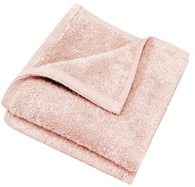 Allure Pack of 2 Bamboo Face Cloths 30 x 30cm – Luxury Super Soft Hypo-Allergenic Plush 550GSM Pair of Flannel Towels (Blush Pink)