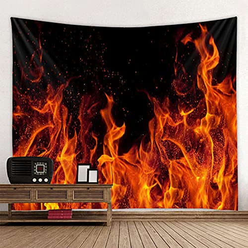 XXSCZ Tapisserie Wandbehang Wandteppiche Mandala Tuch Wandtuch Feuer Badetuch Yoga Mat Decke Werfen Vorhänge Wand Mural Arts Decors 150x130cm