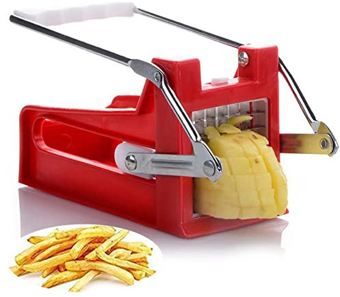 Shovel Taglia Patate Fritte a Bastoncino Tagliapatate Acciaio Inox Professionale Sminuzzapatate con Lame da 2 per Uso Domestico e Commerciale