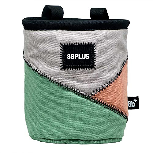 8BPLUS PROBAG - Chalk Bag for Climbing & Bouldering - Belt, Carabiner and Giftbox Included - Wide Opening - Brush Holders for Left & Right Handers
