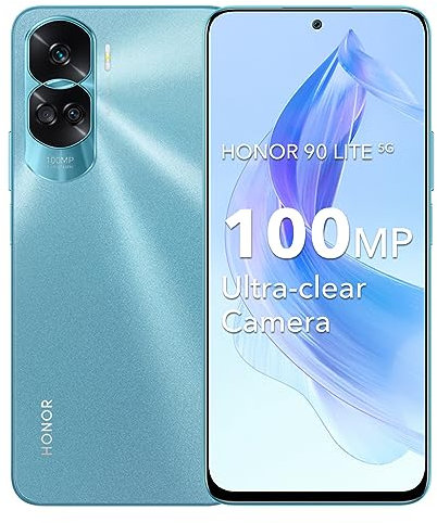 HONOR 90 Lite Smartphone 5G 8GB 256GB Cámara Principal de 100MP 6.7 LTPS LCD, 4500mAh Batería, Android 13, Dual Sim, NFC, Verde