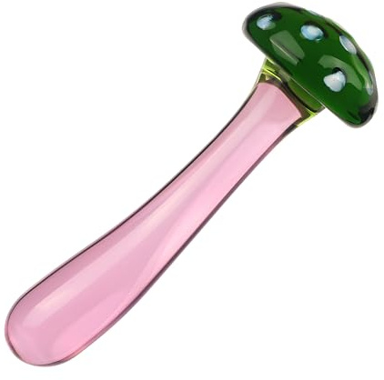 BEWISH Godemichets Anals Verre Anal Plug Crystal Dildo Penis Butt Plug Crystal Anal Play Stimulator Vaginal Massager G-spot Mushroom Shape Base Adult Sex Toys