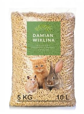 Cat litter wood pellets 5 kg 10 L – Wood litter for effective odor and moisture control – 100% plant-based for cats and other small animal breeds – Compostable