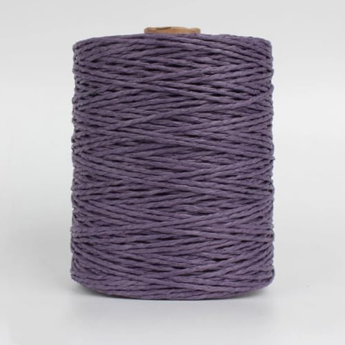 Natürlicher Bast, Strohseil, Garn, Bastelpapier, Faden, Band, Handwerk, Häkeln, Sommerhut, Tasche, Korb, Strickschnur für DIY-Dekoration, Geschenkverpackungen (280 m, lila)