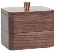Dispensador de Palillos de Dientes Caja De Madera Maciza For Almacenamiento De Hilo Dental, Recipiente For Bastoncillos, Soporte For Palillos De Dientes Caja Contenedora para Palillos de Dientes