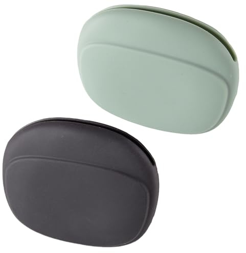 2pcs Waterproof Silicone Headphone Case, Earphones Organizer | Portable Wired Headphone Organizer, Soft Silicone Data Cable Storage Case for Earphone USB Charging Cable & Mini Items