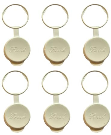 Milk Bottle Tops - 6 White Reusable Milk Bottle Tops - Made in the UK. Durable, Eco-Friendly, Perfect Fit for UK 1-Pint Glass Bottles - Fully Recyclable Plastic Bottle Lids
