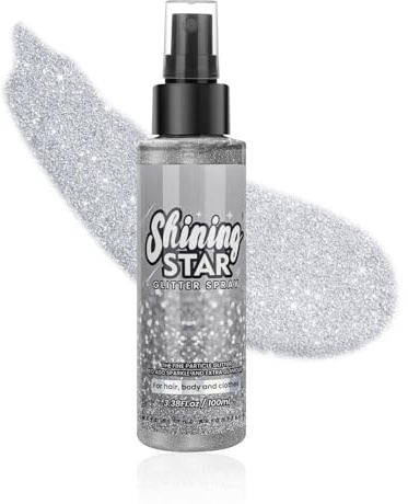 Horuili® Spray Paillette, 100ml Spray Pailleté Pour Le Corps, ultra fin, Pour Visage, corps, cheveux, Mascarades, spectacles, fêtes, carnavals