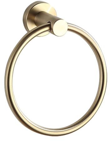 BGL Gebürsteter Gold Handtuchring für Badezimmer Wand - 304 Edelstahl PVD Finish, Rostfrei Modern Handtuchhalter Wandmontage Badezimmer Zubehör