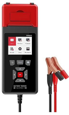 Car Battery Tester With Printer 6V 12V 24V Battery Analyzer Cranking Test & Charging Test & Max Load Test