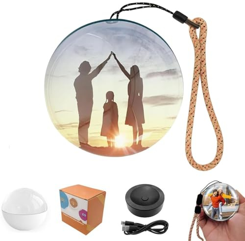 Sfera Di Memoria Da 2,7, Lettore Video A Sfera Di Cristallo, Memory Orb, Palla Di Natale Con Video Christmas Ball, Display Digitale Per Foto 3D,Decorazioni Natalizie 2025 Sfere Di Natale (Bianco)