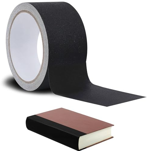 FLZONHUT Cinta Tela Adhesiva Encuadernación Reparar,50 mm x 10 m Cinta Americana Negra Cinta Adhesiva Premium Cinta Adhesiva Tela para Encuadernar y Sellar Cinta Resistente Libre de Acido