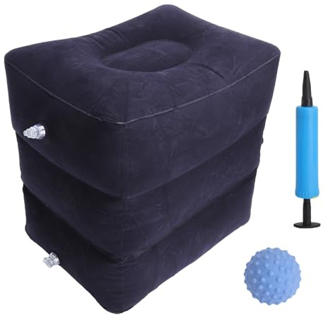 30 x 40 x 43 cm Cubo de almacenamiento, cojín inflable para piernas, cubo de disco intervertebral hinchable, cojín elevador de piernas, cubo de almacenamiento de niveles, taburete inflable, incluye