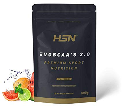 HSN BCAA con Glutamina Evobcaa's 2.0 | Ponche de Frutas 500g | Aminoácidos Ramificados Ratio 12:1:1 (Leucina + Valina + Isoleucina) | No Incluye Dosificador | No-GMO, Vegano, Sin Gluten