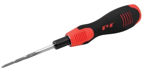 Performance Tool W8650 Double Sided 6-in-1 Tap Tool with Comfortable Handle - 6-32, 8-32, 10-32, 10-24, 12-24 and 1/4-20 Tap Sizes