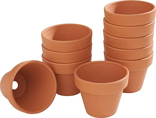 Pot de fleurs VBS pots en terre cuite cache-pots diff. tailles Ø intérieur 6 cm, 10 pc.