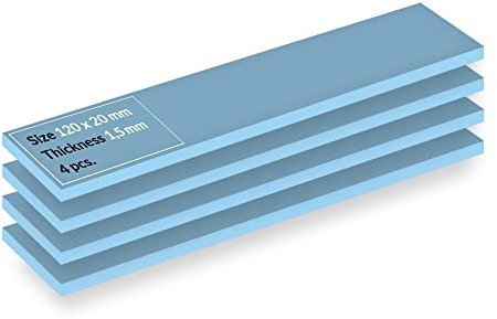 ARCTIC TP-3: Premium Performance Thermal Pad, 120 x 20 x 1.5 mm, (stackable to 2.0 mm without performance loss), 4 Pieces - High Performance, particularly soft, ideal gap filler, bridging gaps