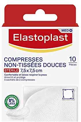 Elastoplast Soft Non-Woven Compresses 7,5cm x 7,5cm 10 Compresses