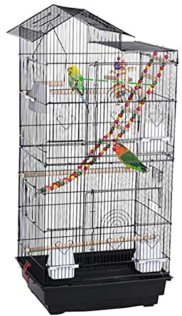 SUNESA Vogelvoliere vogelkäfige 39 Vogelkäfig Metall Vogelhaus Eisen Papagei Käfig Metall Pfingstrose Wren Zucht Käfig Bett Eisen mit Taubenbedarf Vogelhaus