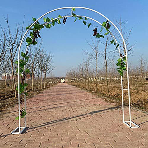 Metall-Gartenbogen, wetterfester Rosenbogen, Lauben, Bogen für Kletterpflanzen, Pergola für drinnen/draußen, Hochzeitsbogen mit Sockel, Kletterhilfe, Spalier-Torbogen, freistehend, Rasen,