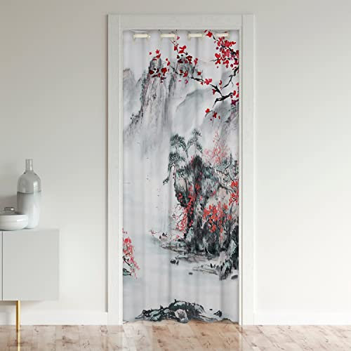 Japanischer Stil, Türvorhang, 86 x 203 cm, japanisch, Ukiyo, Verdunkelungsvorhang, Heimdekoration, traditionell, Retro, Innenvorhänge, Wohnzimmer, Schlafzimmer, Wohnzimmer, Außendekoration