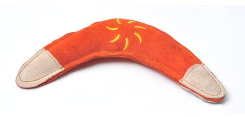 Aumüller Hundespielzeug aus Leder - Boomerang, orange