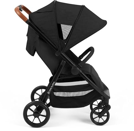 Ickle Bubba Stomp Stride Kinderwagen (Mitternacht) – Geburt bis 22 kg, leichter Multi-Terrain-Kinderwagen mit EVA-Rädern, extra großer Sitz, UPF 50+ ausziehbarer Kapuze und Regenschutz