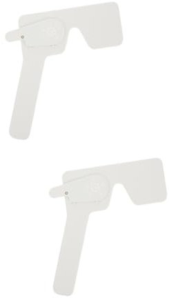 Beaupretty 2 Stk Brillenverschluss Brille Schwarz Kinderbrille Augenklappen Für Kinder Tragbarer Augenokkluder Tragbarer Okkluder Augenklappe Für Kinder Lochbrille Plastik Weiß