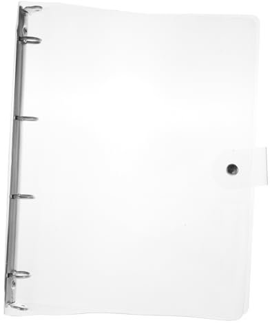 CAXUSD A4 Plastic Binder Cover 4-Ring Loose-Leaf Notebook Shell Organizer for School and Office Supplies