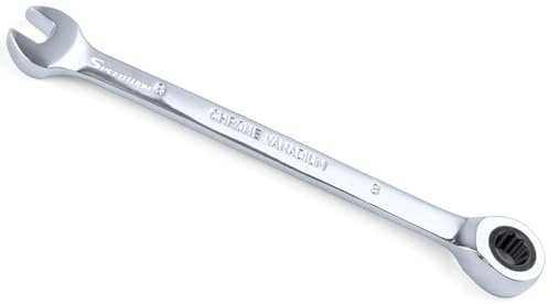 SPEEDWOX Llave de trinquete de 8 mm, llave de trinquete de 72 dientes, llave de engranaje de grado industrial con diseño de 12 puntos, cabeza de extremo de caja, llave combinada de trinquete de 72