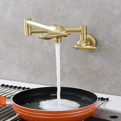 SJFJJKD European- Kitchen Folding Double Into The Wall Balcony Washbasin, Titanium (Dual Mode Water) Friendship Years