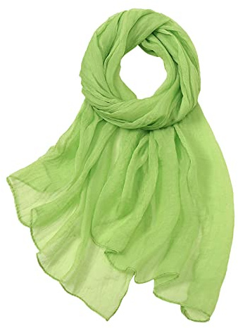 Generisch 2025 Mujeres Verano Casual Colorido Multicolor Color Sólido Gasa Delgada Bufanda de Seda Regular Bufanda Sombrilla Pañuelos Coloridos Para Niños, verde menta, Talla única