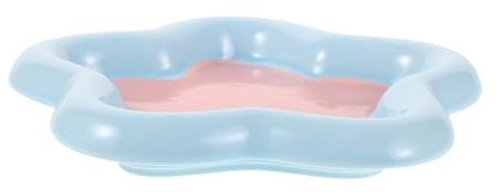 Kisangel Cuenco de Cerámica para Gatos Plato Poco Profundo Apto para Bigotes Bonito Cuenco Decorativo Forma de Estrella para Gatitos y Perros Pequeños para Comederos de Comida Húmeda