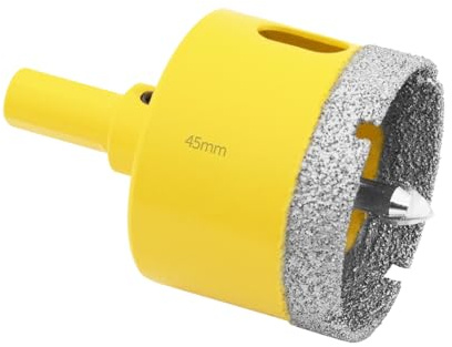 Aohhy 45mm Diamond Hole Saw with Pilot Bit, Professional Vacuum Brazed Diamond Drill Bit for Tile, Porcelain, Glass, Marble, Ceramic