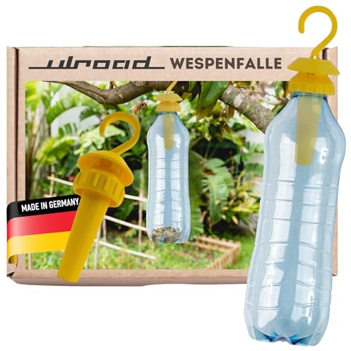 ULROAD 3X Wespenfalle für Flasche mit Hänger für Baum Küche drinnen und draußen I Grillen Garten I Insektenfalle Falle für Wespen Fliegen Obstfliegen Mücken zum Stellen oder aufhängen