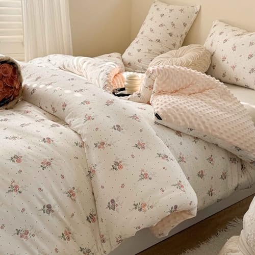 HLTQL Trapunta Invernale in Fibra di Soia, Piumone Invernale Spesso, Coperta Molto Calda E Super Morbida per 2 Persone, Trapunta in Microfibra, Piumone Trapuntato Reversibile(06,150x200cm/2.5kg)