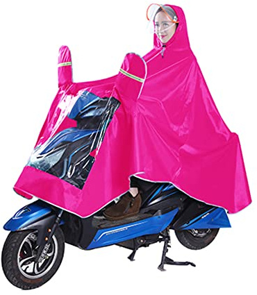 utomhusskydd, Regnrock Multifunctoutdoors Cykel/Ebike/Motorcykel/Sparkcykel Regn Poncho Hoodie Cape(Roze)