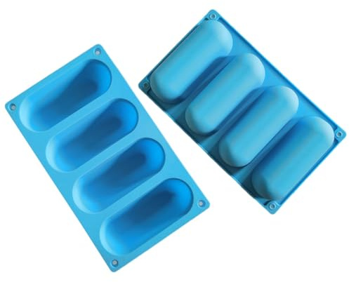 Milisten Molde para Pan y Salchichas de Silicona, 2 Piezas para Horno, Diseño Resistente, para Cumpleaños y Celebraciones en Casa