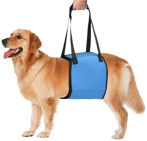 Hundassistanssele – 29,72 x 6,89 x 0,39 tum (29,72 x 6,89 x 0,39 tum), bärbar husdjursassistentsele | mjukt vadderat hundbälte för promenader och stöd för utomhusäventyr