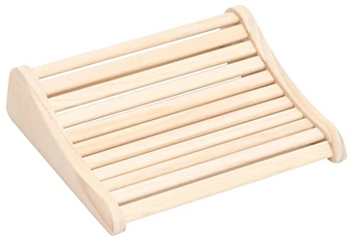 Ziaphsol Sauna nackstöd av massiv furu, breda ribbor 37 x 33 x 10 cm, som ryggstöd för ångbad och infraröd kabin, för avkoppling i bastutillbehör